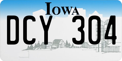 IA license plate DCY304