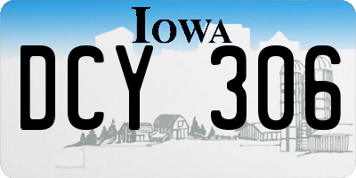 IA license plate DCY306