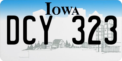 IA license plate DCY323