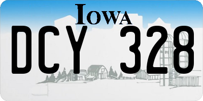 IA license plate DCY328