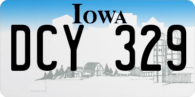 IA license plate DCY329