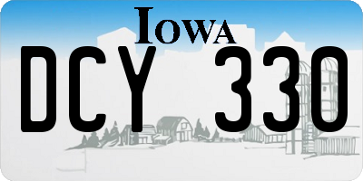 IA license plate DCY330
