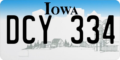 IA license plate DCY334