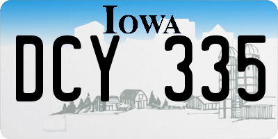 IA license plate DCY335