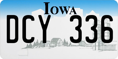 IA license plate DCY336