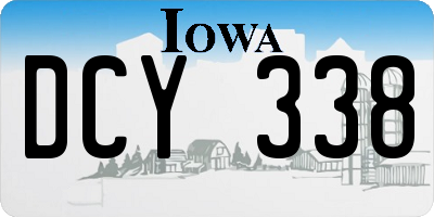 IA license plate DCY338