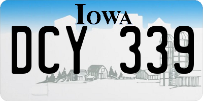 IA license plate DCY339