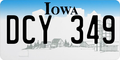 IA license plate DCY349
