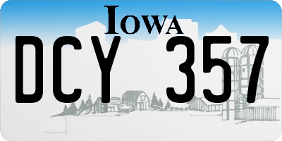 IA license plate DCY357