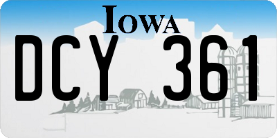 IA license plate DCY361
