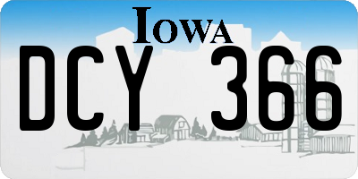IA license plate DCY366