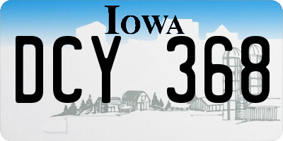 IA license plate DCY368