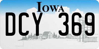 IA license plate DCY369