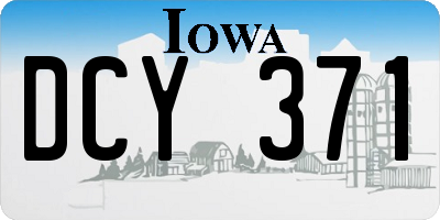 IA license plate DCY371