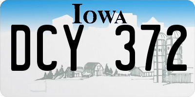 IA license plate DCY372