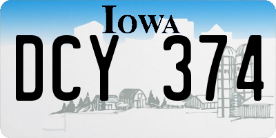 IA license plate DCY374