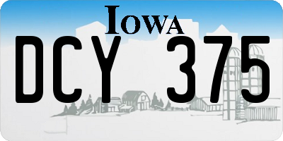 IA license plate DCY375