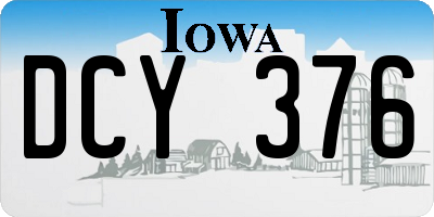 IA license plate DCY376