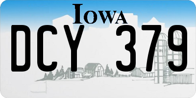 IA license plate DCY379