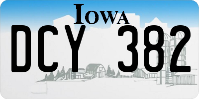 IA license plate DCY382