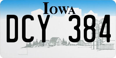 IA license plate DCY384