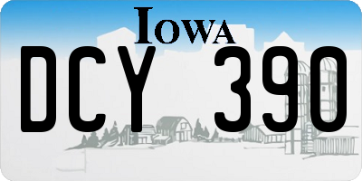 IA license plate DCY390