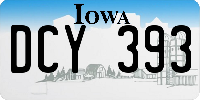 IA license plate DCY393