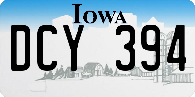 IA license plate DCY394