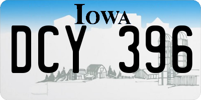IA license plate DCY396