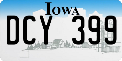 IA license plate DCY399