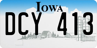 IA license plate DCY413