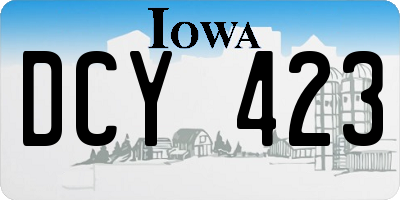 IA license plate DCY423