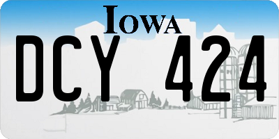 IA license plate DCY424