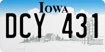 IA license plate DCY431
