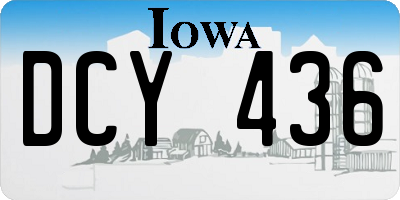 IA license plate DCY436