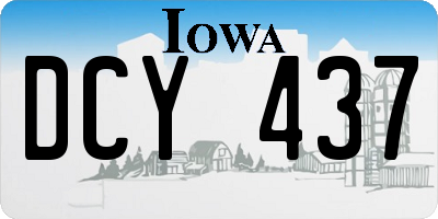 IA license plate DCY437