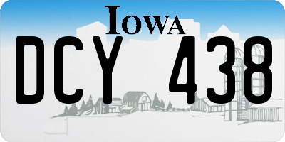 IA license plate DCY438