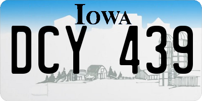IA license plate DCY439