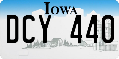 IA license plate DCY440