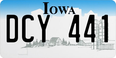 IA license plate DCY441