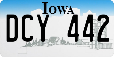 IA license plate DCY442