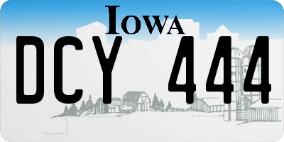 IA license plate DCY444