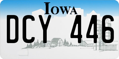 IA license plate DCY446