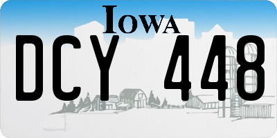 IA license plate DCY448
