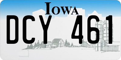 IA license plate DCY461