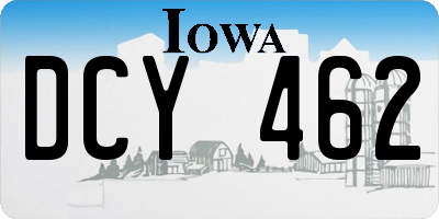 IA license plate DCY462