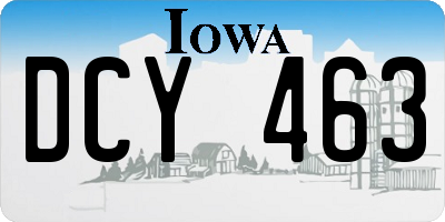 IA license plate DCY463