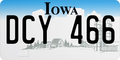 IA license plate DCY466