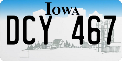IA license plate DCY467