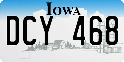 IA license plate DCY468